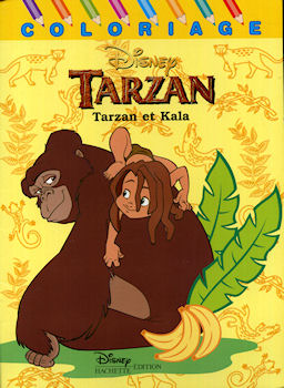 Tarzan, E.R. Burroughs - DISNEY (STUDIO) - Walt Disney - Tarzan - album de coloriage - 3 - Tarzan et Kala
