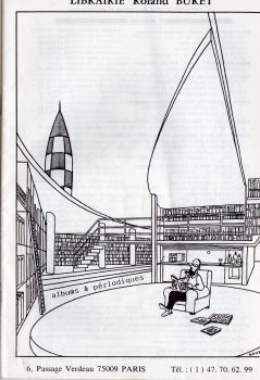 Bande Dessinée - Hergé (Tintinophilie) - Publicité - Roland BURET - Goux d'après Hergé - illustration pour le catalogue de Roland Buret, libraire à Paris (1988)
