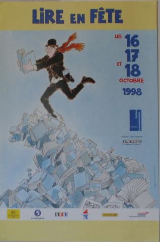 Bande Dessinée - Jacques TARDI - Jacques TARDI - Tardi - Lire en fête - 16-17-18 octobre 1988 - affiche 40 x 59 cm