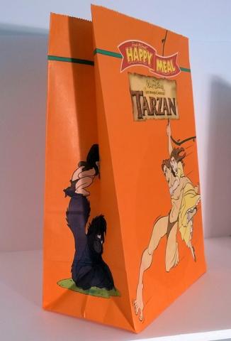 Science-Fiction/Fantastique - Tarzan, E.R. Burroughs - DISNEY (STUDIO) - Disney - McDonald's/Happy Meal - Tarzan, pochette orange décorée