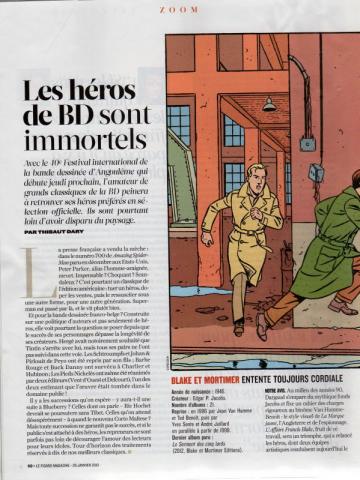 Bande Dessinée -  -  - Les Héros de BD sont immortels - Le Figaro Magazine n° 21299 - 25-26/01/2013