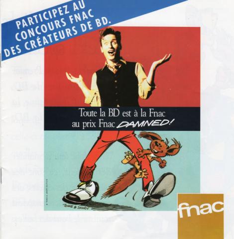 Bande Dessinée -  -  - Fnac - 1991 - Damned! Toute la BD est à la Fnac au prix Fnac/Participez au concours FNAC des créateurs de BD - prospectus