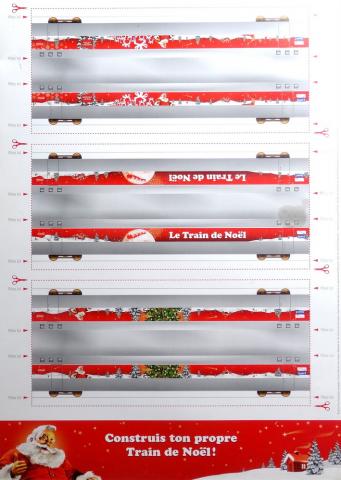 Varia (livres/magazines/divers) - Coca-Cola -  - Coca-Cola - Construis ton propre train de Noël - promotion Europe1 Le Train du Père Noël - 16-30 décembre 2010