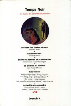 Krimi- Studien, Dokumente, Derivate - COLLECTIF - Temps Noir n° 6 - Sherlock Holmes et la médecine/Serge Brussolo/Jean Vautrin