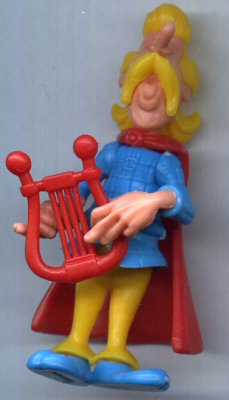 Uderzo (Asterix) - Kinder - Albert UDERZO - Astérix - Kinder 1990 - 16 - K91n16 - Assurancetourix avec sa lyre (sans yeux)