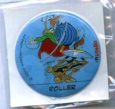 Uderzo (Asterix) - Werbung - Albert UDERZO - Astérix - Nutella - 2000 - Astérix aux jeux olympiques - Abraracourcix (roller)