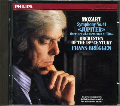 Audio/Video- Klassische Musik - MOZART - Mozart - Symphonie No. 41 Jupiter/Ouverture La Clemenza di Tito - Frans Brüggen/The Orchestra of the 18th Century - Philips 420 241-2
