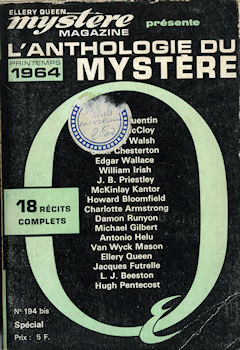 OPTA Mystère Magazine Hors série/Anthologie du mystère n° 4 -  - Mystère Magazine spécial n° 4/194 bis - L'Anthologie du mystère (printemps 1964)