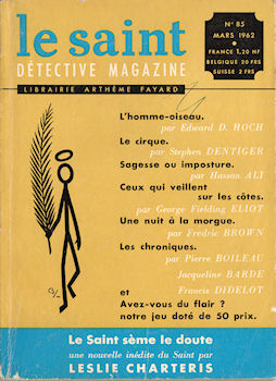 FAYARD Le Saint Détective Magazine n° 85 -  - Le Saint détective magazine n° 85 - mars 1962 - Le Saint sème le doute