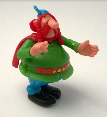 Uderzo (Asterix) - Kinder - Albert UDERZO - Astérix - Kinder 1990 - 08 - K91n8 - Abraracourcix (sans les yeux) - sans son épée