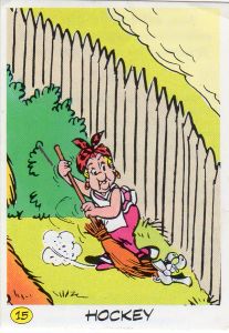 Uderzo (Asterix) - Werbung - Albert UDERZO - Astérix - Bel/La vache qui rit - Les jeux Olympiques avec Astérix - sticker 15 - Hockey (Bonemine)