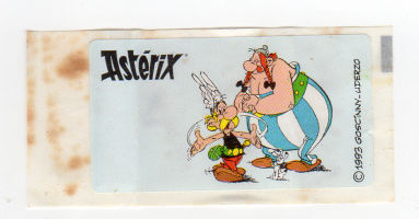 Uderzo (Asterix) - Werbung - Albert UDERZO - Astérix - Fleer - Dubble Bubble Gum - 1993 - Sticker - Nr. 27 - Astérix, Obélix, Idéfix