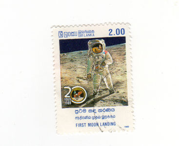 Weltraum, Astronomie, Zukunftsforschung -  - Philatélie - Sri Lanka - 1989 First Moon Landing : Astronaute sur la surface lunaire