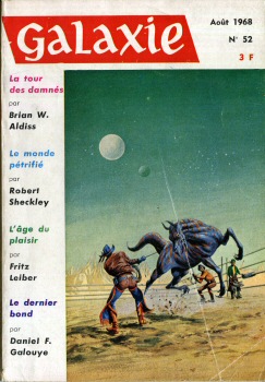 OPTA Galaxie n° 52 -  - Galaxie n° 52 - août 1968 - La Tour des damnés/Le Monde pétrifié/L'Âge du plaisir/Le Dernier bond