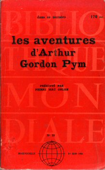 BIBLIOTHÈQUE MONDIALE n° 33 - Edgar Allan POE - Les Aventures d'Arthur Gordon Pym