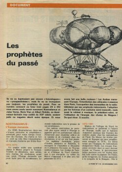 Science Fiction/Fantastiche - Studien -  - Les Prophètes du passé in Le Point