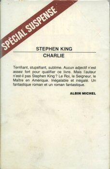 ALBIN MICHEL Spécial Suspense - Stephen KING - Charlie