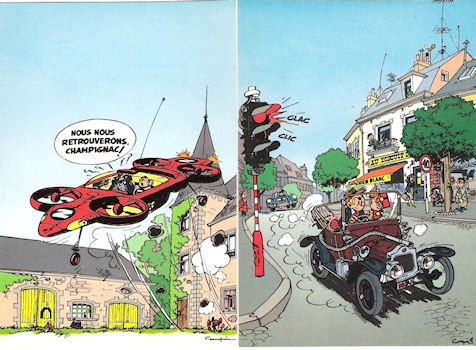 Franquin (Documents et Produits dérivés) - André FRANQUIN - Trésors du Journal de Spirou - cartes postales 47 et 54 - supplément à Spirou n° 2481