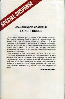 ALBIN MICHEL Spécial suspense - Jean-François COATMEUR - La Nuit rouge