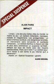 ALBIN MICHEL Spécial suspense - Alain PARIS - Impact