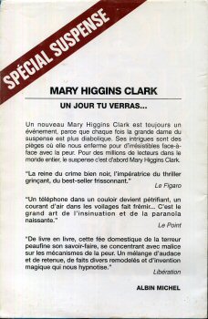 ALBIN MICHEL Spécial suspense - Mary HIGGINS CLARK - Un jour tu verras...