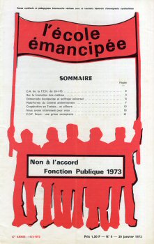 L'École Émancipée - COLLECTIF - L'École Émancipée - Lot de 3 numéros : 9, 10, 17 (1973)