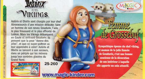 Uderzo (Asterix) - Kinder - Albert UDERZO - Astérix - Kinder 2007 - Astérix et les Vikings - 2S260 - Femme de Grossebaf - BPZ seul