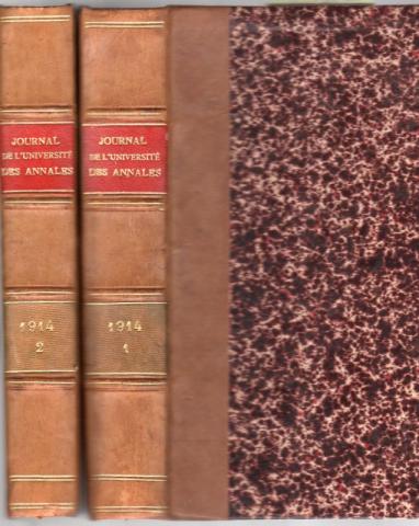 Littérature, essais, documents divers - COLLECTIF - Journal de l'Université des Annales - Huitième année - 1914 - 2 volumes