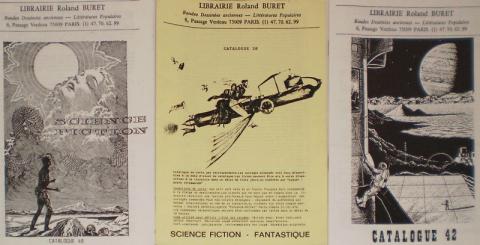 Science Fiction/Fantastiche - verschiedene Dokumente -  - Roland Buret, libraire à Paris - Lot de 3 catalogues format A5 - n° 38 (1988)/42 (1989) /48 (1991)