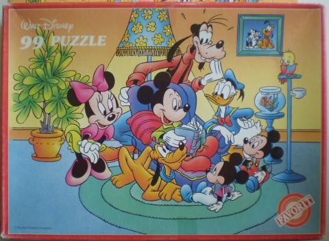 Disney - Spiele und Spielzeuge - DISNEY (STUDIO) - Disney - Favorit 420-1991-A - Mickey lit une histoire - puzzle 99 pièces - 32 x 23 cm
