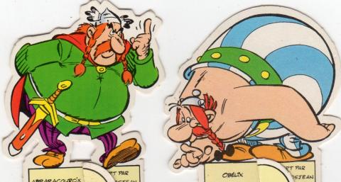 Uderzo (Asterix) - Werbung - Albert UDERZO - Astérix - Grosjean 1993 - Village Astérix - Abraracourcix/Obélix - lot de 2