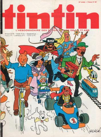 TINTIN (nouveau) n° 167 - HERGÉ - Tintin n° 167 - 17/11/1978 - couverture Hergé