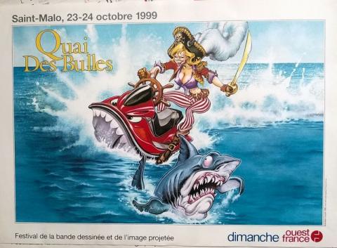 Coyote - COYOTE - Coyote - Quai des Bulles, Saint-Malo - 23-24 octobre 1999 - Ouest-France Dimanche - affichette promotionnelle - 33,5 x 23 cm