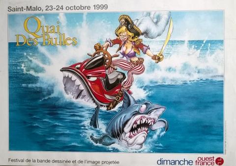 Coyote - COYOTE - Coyote - Quai des Bulles, Saint-Malo - 23-24 octobre 1999 - Ouest-France Dimanche - affichette promotionnelle - 33,5 x 23 cm