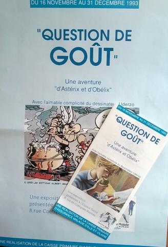 Uderzo (Asterix) - Werbung - Albert UDERZO - Astérix - CPAM 35 - Question de goût - Une aventure d'Astérix et d'Obélix - 16/11-31/12/1993 - Affichette 42 x 39 cm