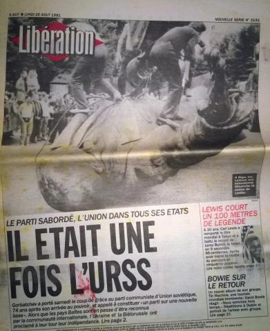 Libération n° 3191 -  - Libération n° 3191 du 26/08/1991 - Il était une fois l'URSS
