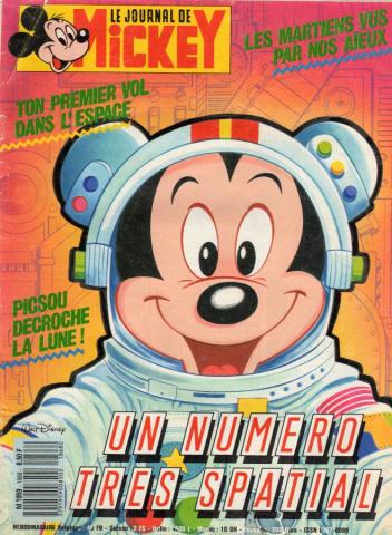 LE JOURNAL DE MICKEY n° 1868 -  - Le Journal de Mickey n° 1868 - 12 avril 1988 - Un numéro très spatial/Crin-Blanc (épisode 2)