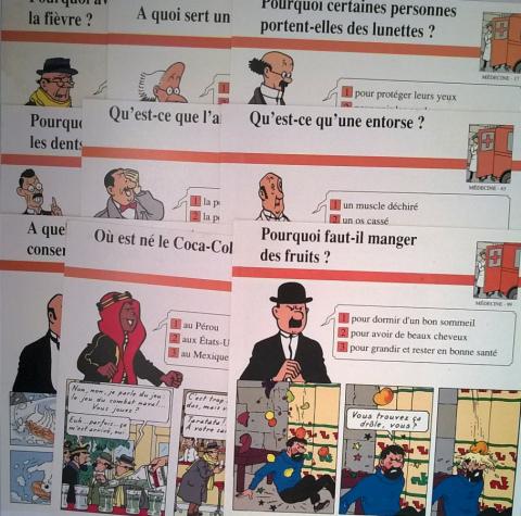 Hergé (Tintinophilie) - En voiture Tintin (Atlas) -  - Atlas - fiches Tintin - Médecine - 3/8/17/19/23/43/95/96/99 - 9 fiches (sur 101)