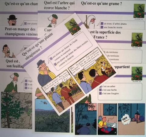 Hergé (Tintinophilie) - En voiture Tintin (Atlas) -  - Atlas - fiches Tintin - Plantes - 7/8/37/54/55/64/66/71/86/102 - 10 fiches (sur 106)