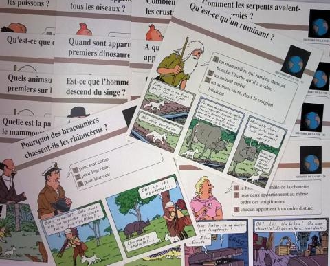 Hergé (Tintinophilie) - En voiture Tintin (Atlas) -  - Atlas - fiches Tintin - Histoire de la vie - 4/9/12/15/16/17/20/28/36/40/41/46/48/51/52/59/63/87 - 18 fiches (sur 96)