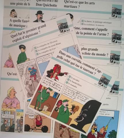 Hergé (Tintinophilie) - En voiture Tintin (Atlas) -  - Atlas - fiches Tintin - Arts, sports, loisirs - 4/7/14/28/48/63/84/87/89/98/102/108/115/116 - 14 fiches (sur 119)