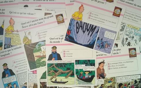 Hergé (Tintinophilie) - En voiture Tintin (Atlas) -  - Atlas - fiches Tintin - Géographie - 3/4/8/9/15/16/22/23/34/38/40/44/53/54/60/70/74-76/83/108/117 - 22 fiches (sur 126)