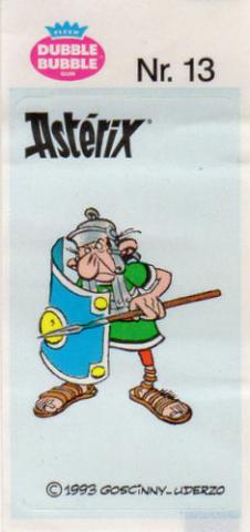 Uderzo (Asterix) - Werbung - Albert UDERZO - Astérix - Fleer - Dubble Bubble Gum - 1993 - Sticker - Nr. 13 - Légionnaire pilum bouclier