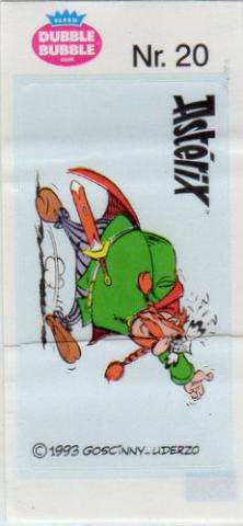 Uderzo (Asterix) - Werbung - Albert UDERZO - Astérix - Fleer - Dubble Bubble Gum - 1993 - Sticker - Nr. 20 - Abraracourcix