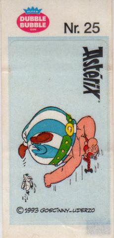 Uderzo (Asterix) - Werbung - Albert UDERZO - Astérix - Fleer - Dubble Bubble Gum - 1993 - Sticker - Nr. 25 - Obélix et Idéfix courant
