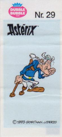 Uderzo (Asterix) - Werbung - Albert UDERZO - Astérix - Fleer - Dubble Bubble Gum - 1993 - Sticker - Nr. 29