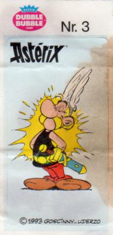 Uderzo (Asterix) - Werbung - Albert UDERZO - Astérix - Fleer - Dubble Bubble Gum - 1993 - Sticker - Nr. 3 - Astérix