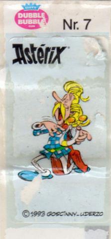 Uderzo (Asterix) - Werbung - Albert UDERZO - Astérix - Fleer - Dubble Bubble Gum - 1993 - Sticker - Nr. 7 - Assurancetourix
