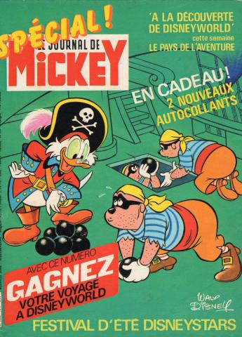 LE JOURNAL DE MICKEY n° 1517 -  - Le Journal de Mickey n° 1517 - 26/07/1981 - Spécial ! Festival d'été Disneystars/À la découverte de Disneyworld : cette semaine, le pays de l'aventure/En cadeau ! 2 nouveaux autocollants/Avec ce numéro, gagnez votre voyag
