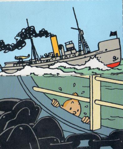 Hergé - Werbung - HERGÉ - Hergé - Musée National de la Marine - Mille sabords ! Tintin, Haddock et les bateaux - 2 tickets d'entrée à l'exposition